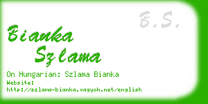 bianka szlama business card